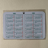 Original Rolex Calendar card for 1992 - 1993.