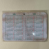 Original Rolex Calendar card for 1994 - 1995