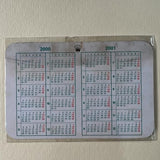 Original Rolex Calendar card for 2000 - 2001