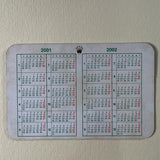 Original Rolex Calendar card for 2001 - 2002.