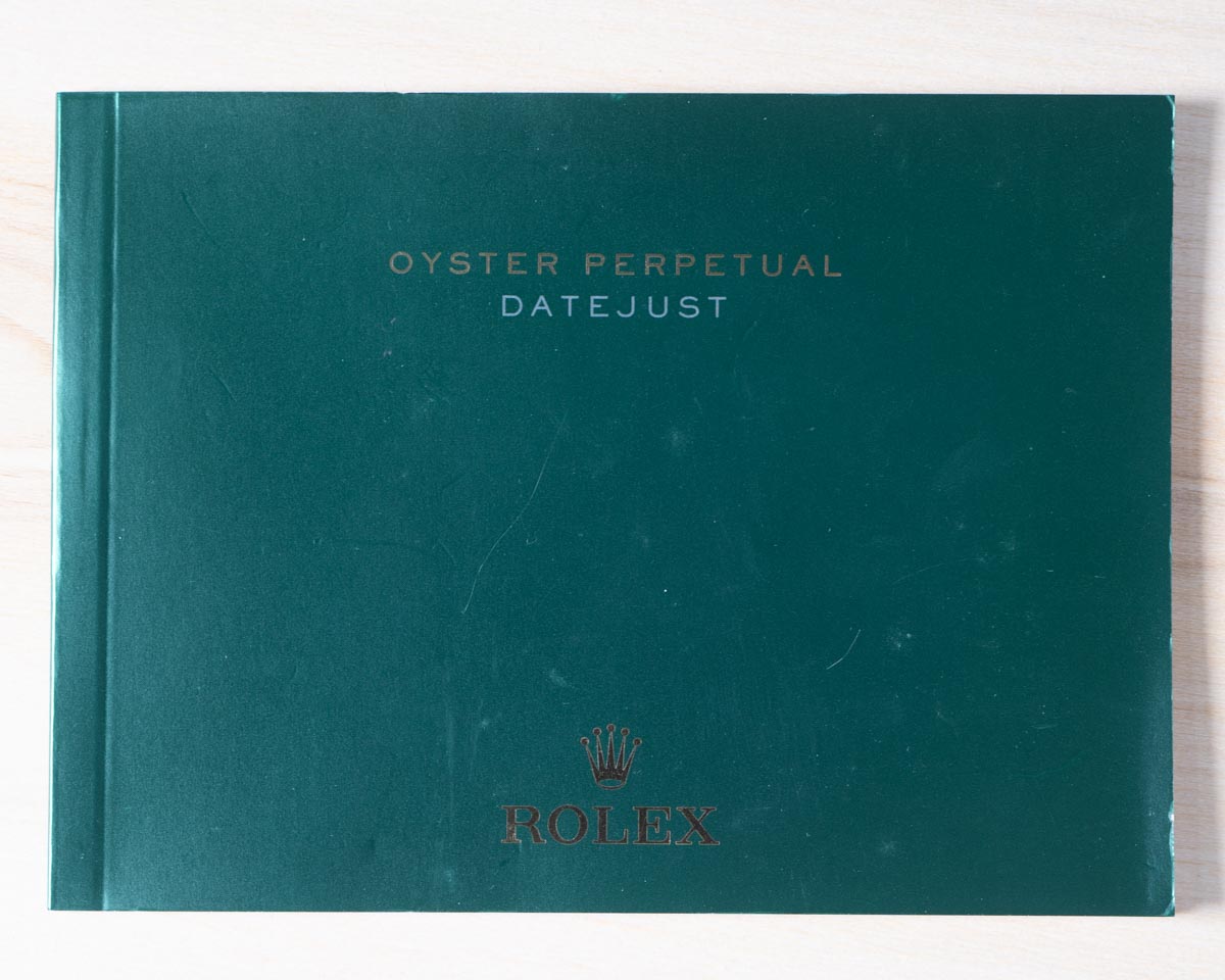 Original Rolex Oyster Perpetual DATEJUST booklet in ENGLISH LANGUAGE.