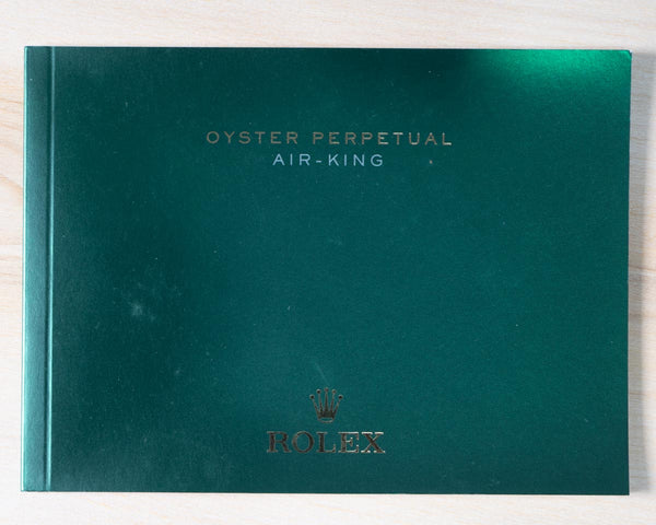 Original Rolex Oyster Perpetual AIR-KING booklet in ENGLISH LANGUAGE.