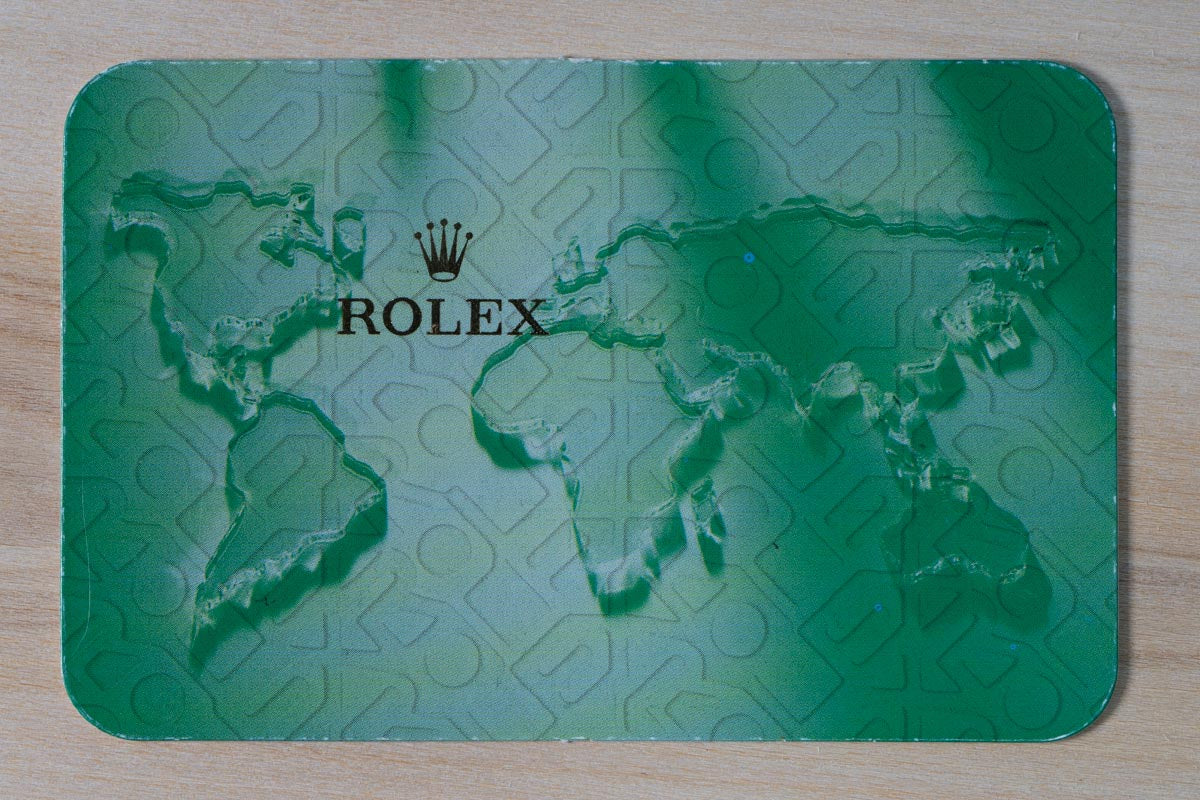 Original Rolex Calendar card for 2006 - 2007.