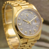 Rolex Day-Date 36 Meteorite Diamond Dial in Yellow Gold
