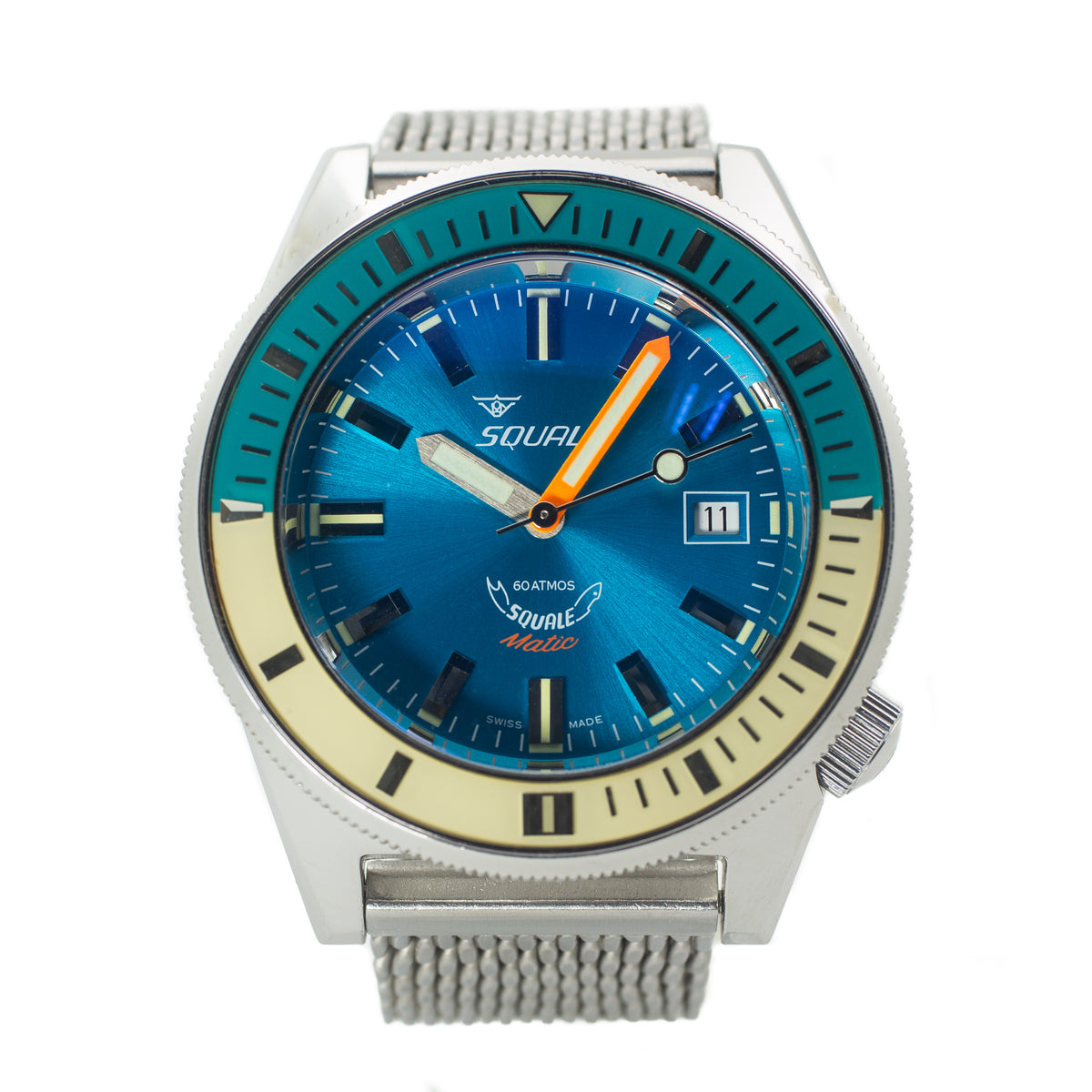 Squale Matic Light Blue Mesh ETA