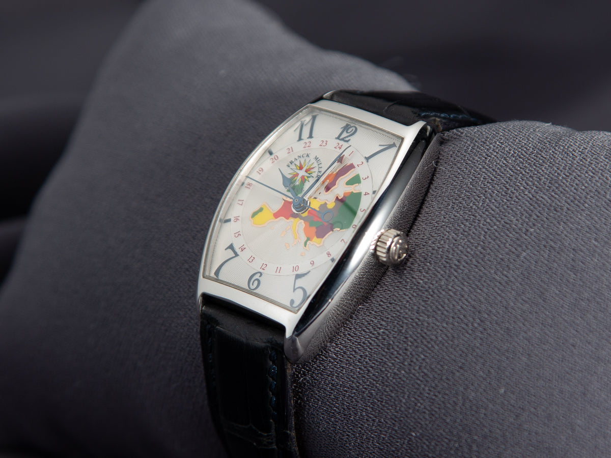 Franck Muller Cintree Curvex Prototype World Wide in Platinum