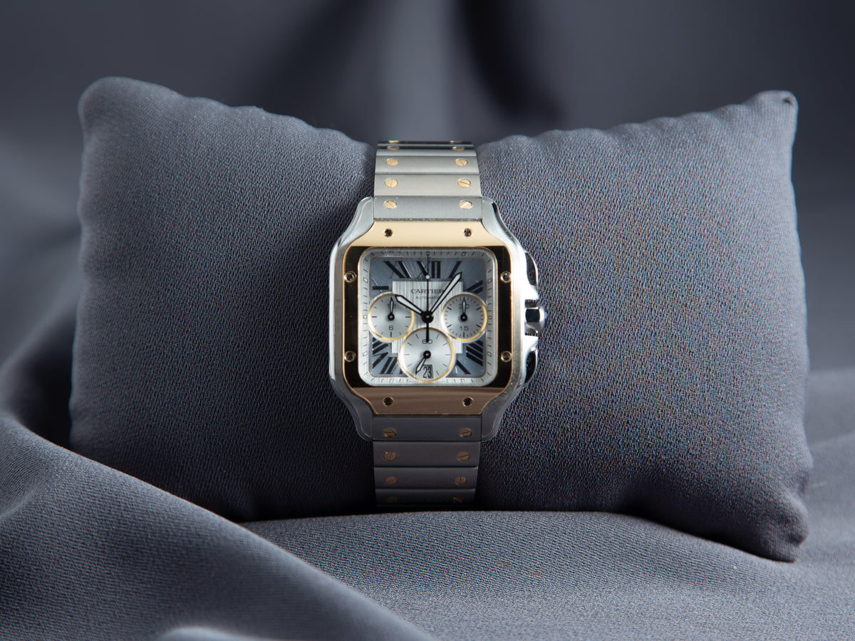 Cartier Santos de Cartier Chronograph Large in Yellow Gold & Steel