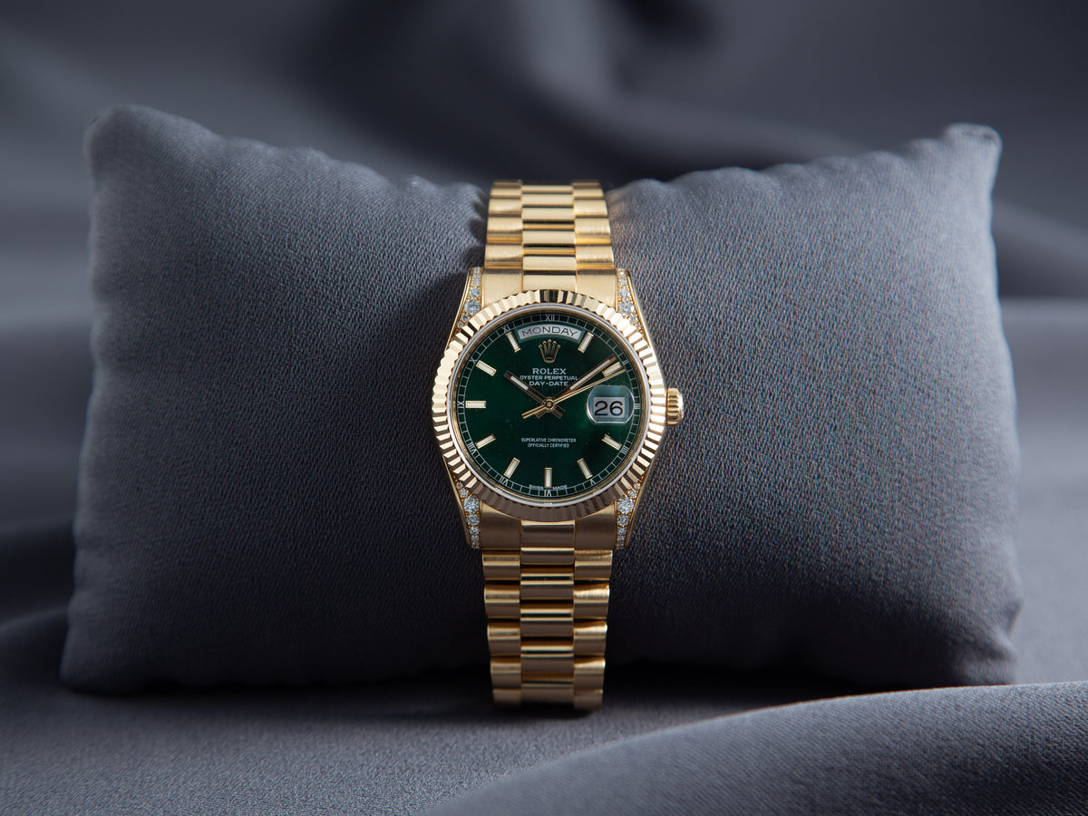 Rolex Day-Date 36 in Yellow Gold & Factory Diamonds