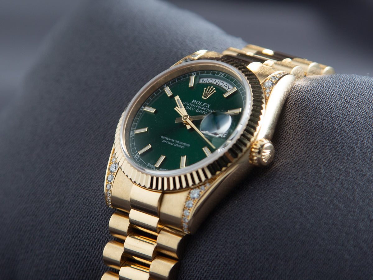 Rolex Day-Date 36 in Yellow Gold & Factory Diamonds