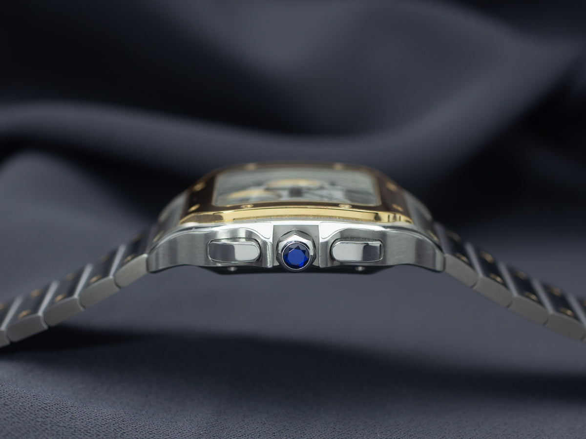 Cartier Santos de Cartier Chronograph Large in Yellow Gold & Steel