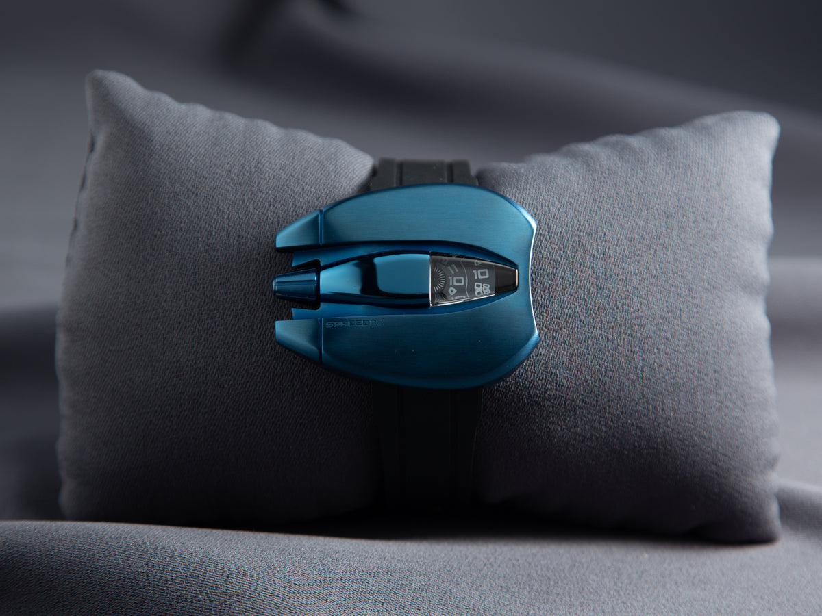 SpaceOne Destro Blued Titanium Jumping Hour