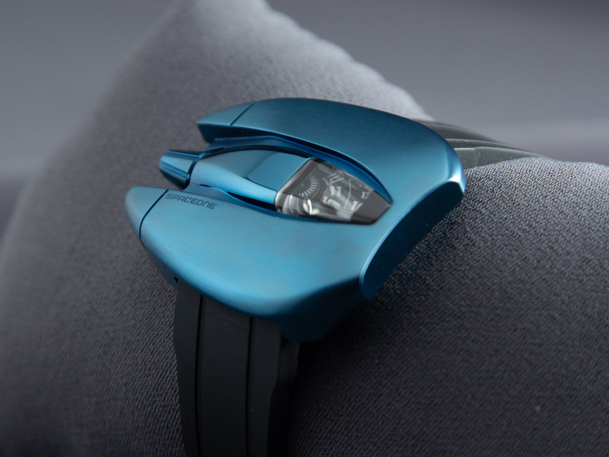 SpaceOne Destro Blued Titanium Jumping Hour