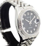 Rolex Datejust 36 with Aftermarket Diamond Bezel