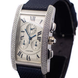 Cartier Tank Americaine Quartz Chronograph in 18K White Gold