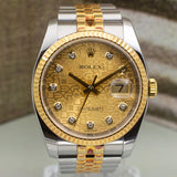 Rolex Datejust 36 In Yellow Gold and Steel