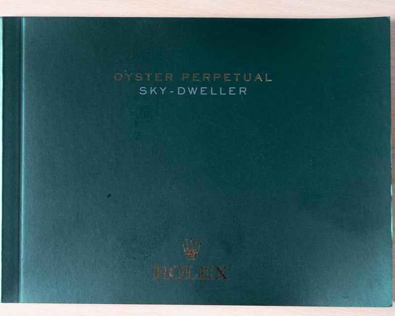 Original Rolex Oyster Perpetual SKY-DWELLER booklet in ENGLISH language.