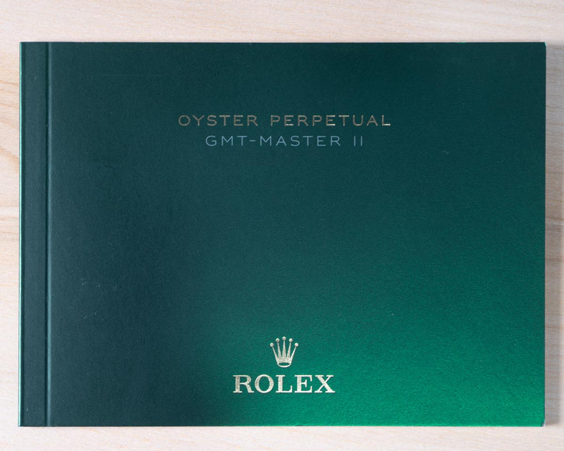 Original Rolex Oyster Perpetual GMT-MASTER II booklet in ENGLISH LANGUAGE.