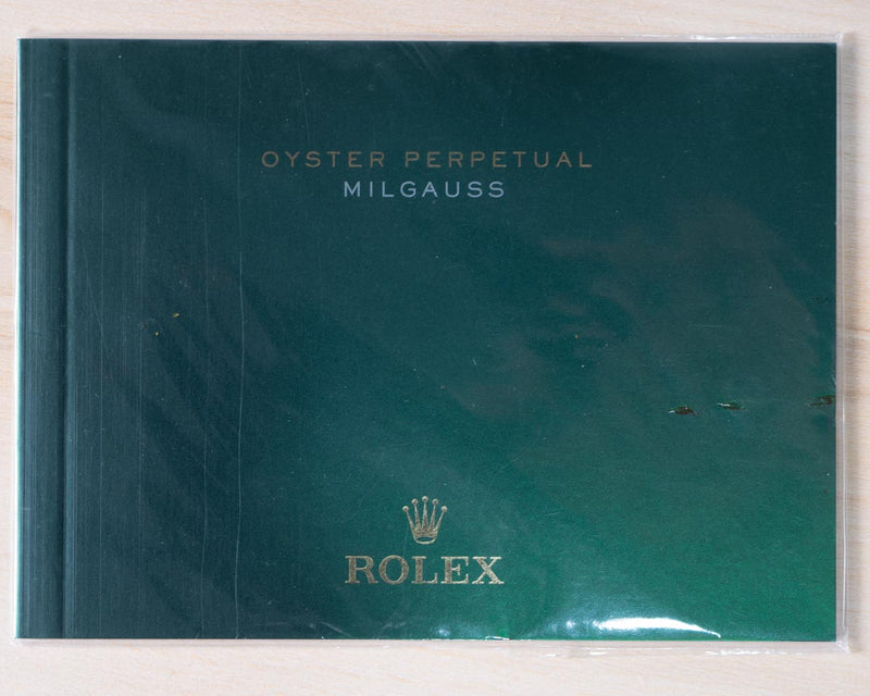 Original Rolex Oyster Perpetual MILGAUSS booklet in ENGLISH LANGUAGE.