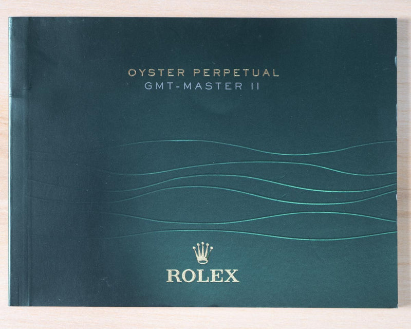 Original Rolex Oyster Perpetual GMT-MASTER II booklet in ENGLISH LANGUAGE.