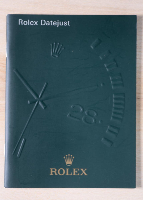 Original Rolex DATEJUST booklet in ENGLISH LANGUAGE.