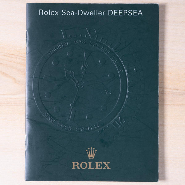 Original Rolex Sea-Dweller DEEPSEA booklet in ENGLISH LANGUAGE.