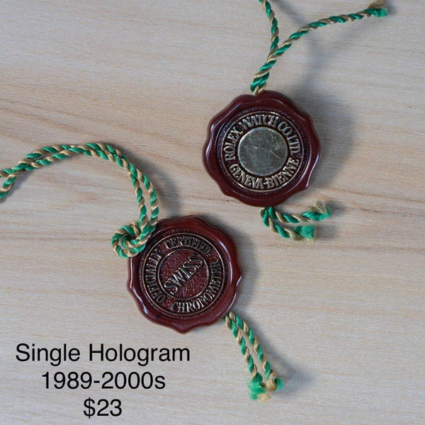 Original Rolex Red hang tag with single hologram