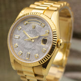 Rolex Day-Date 36 Meteorite Diamond Dial in Yellow Gold