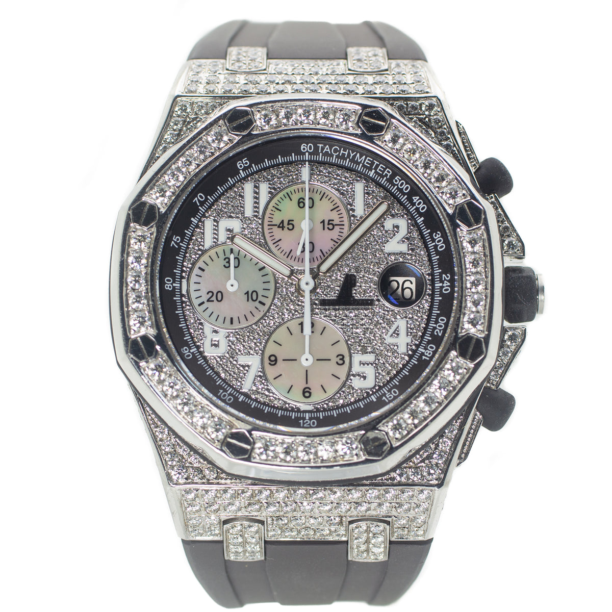 Audemars Piguet Royal Oak Offshore Chronograph Aftermarket Diamond Paved