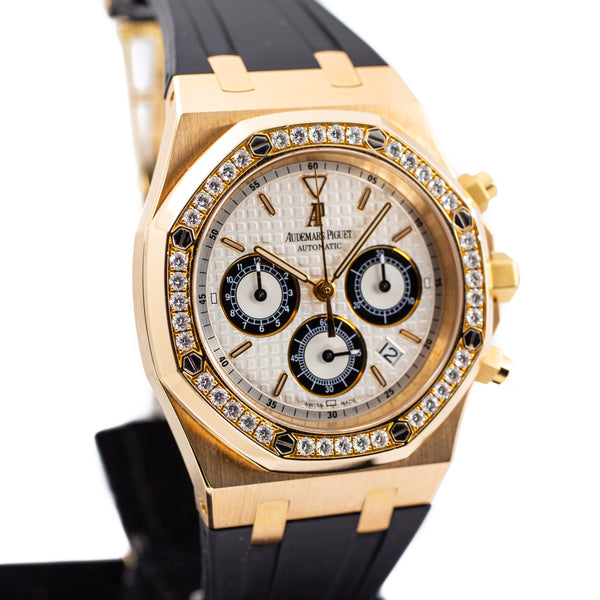 Audemars Piguet Royal Oak Chronograph in Rose Gold with Factory Diamonds