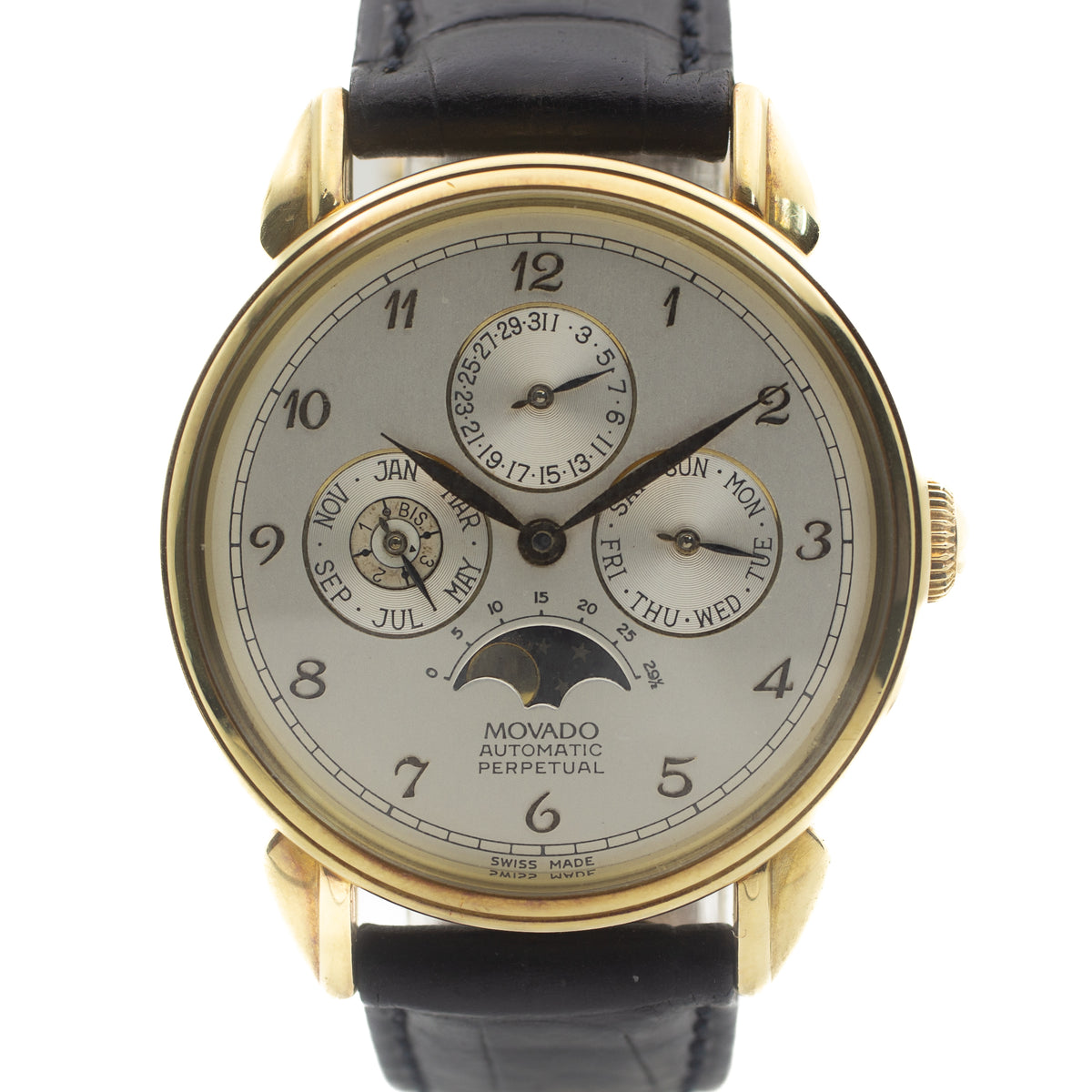 Movado 1881 Perpetual Calendar in 18k Yellow Gold