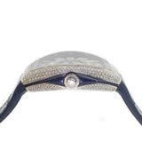 Franck Muller Vanguard V45 Yachting in Steel & Aftermarket Diamonds (Blue Dial)