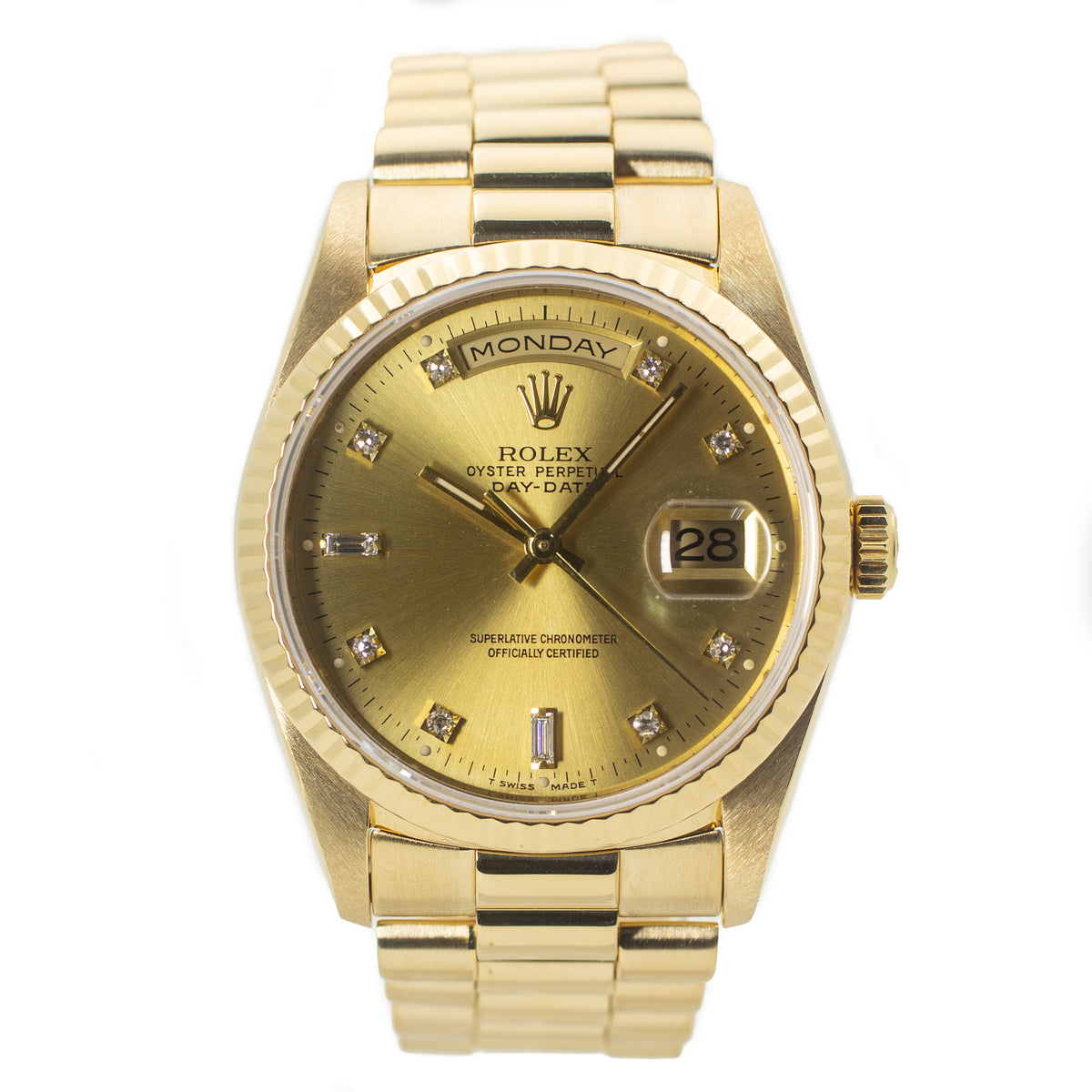 Rolex Day-Date 36 Diamond Dial in Yellow Gold (X series)