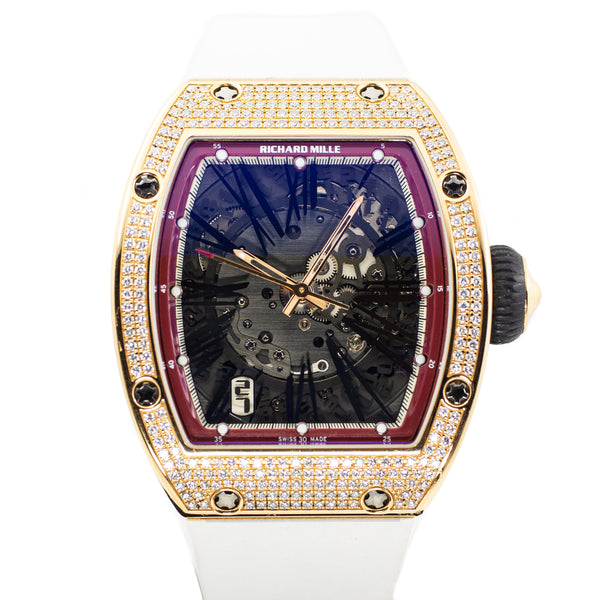 Richard Mille RM023 w/Factory Diamonds in Rose Gold