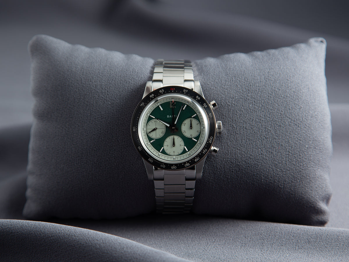 Baltic Tricompax Green Chronograph "Watches Of Switzerland" 60th Anniversary Limited Edition