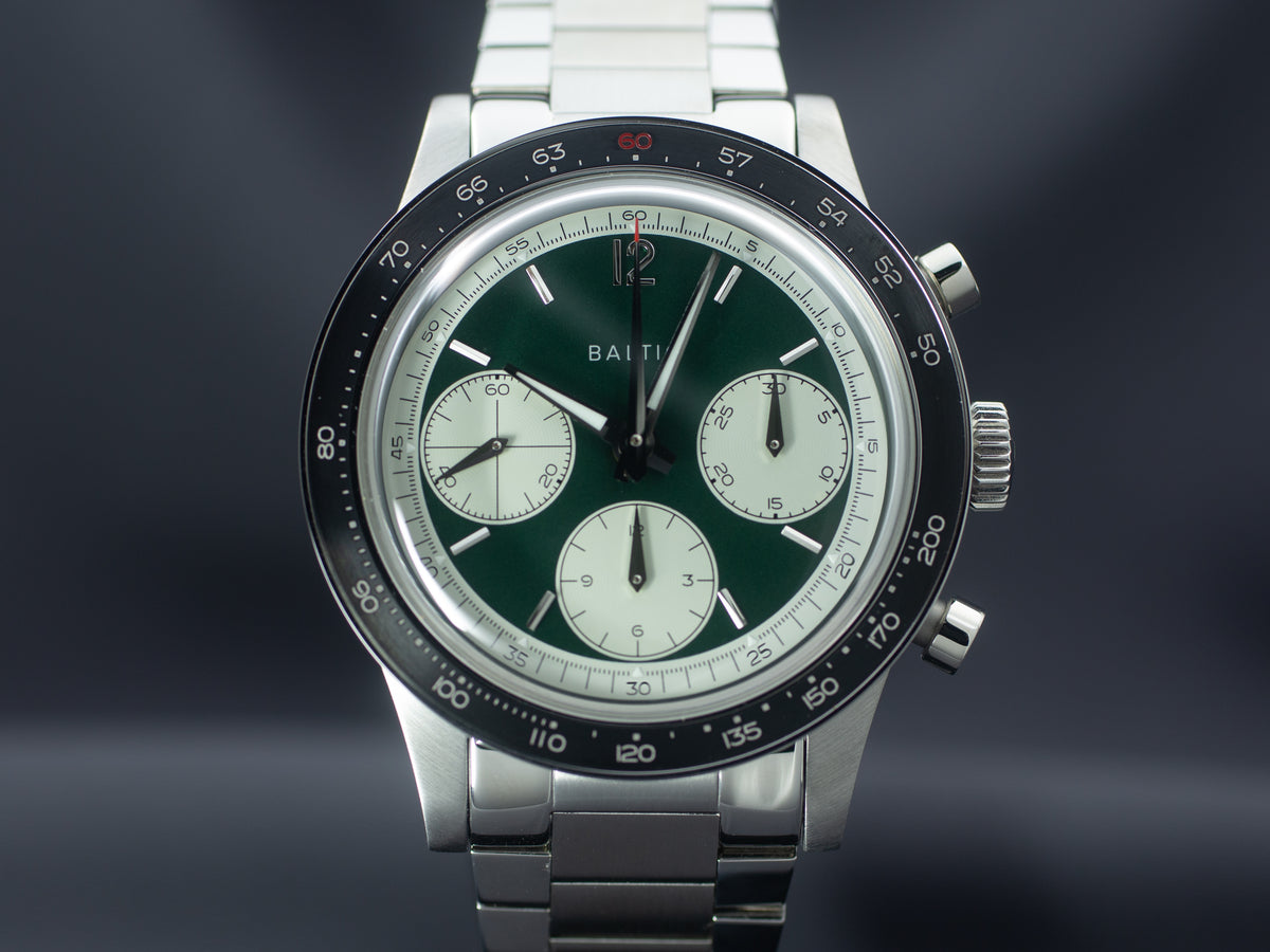 Baltic Tricompax Green Chronograph "Watches Of Switzerland" 60th Anniversary Limited Edition