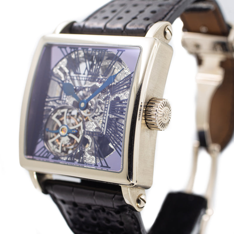 Roger Dubuis Golden Square Skeleton Tourbillion in White Gold