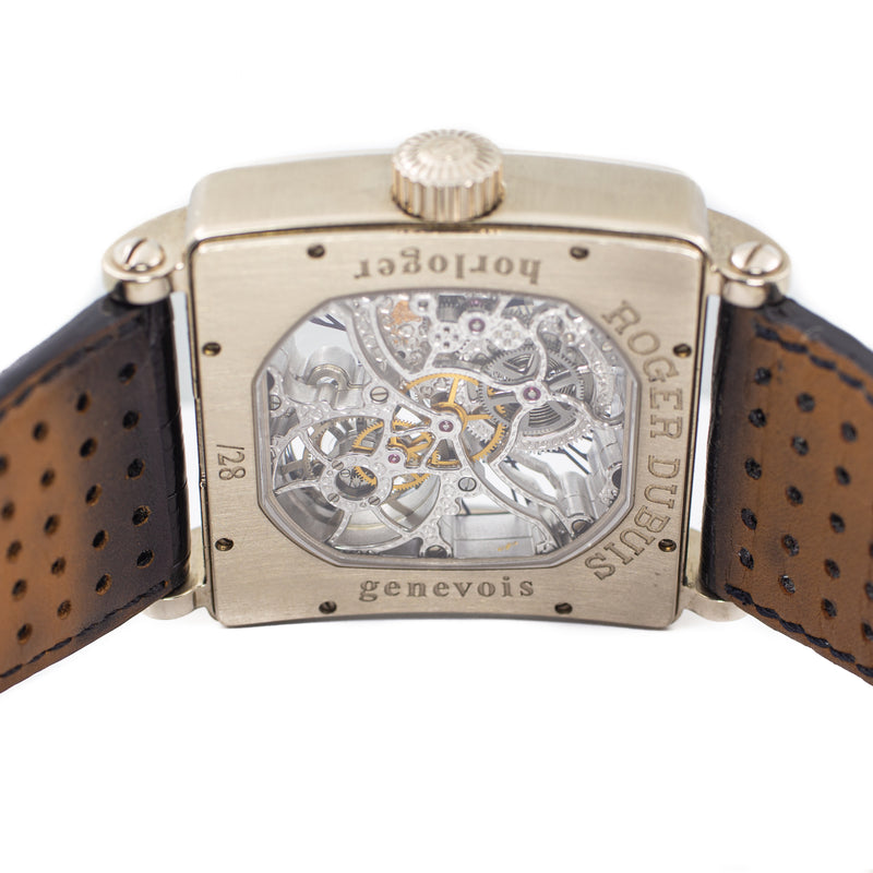 Roger Dubuis Golden Square Skeleton Tourbillion in White Gold