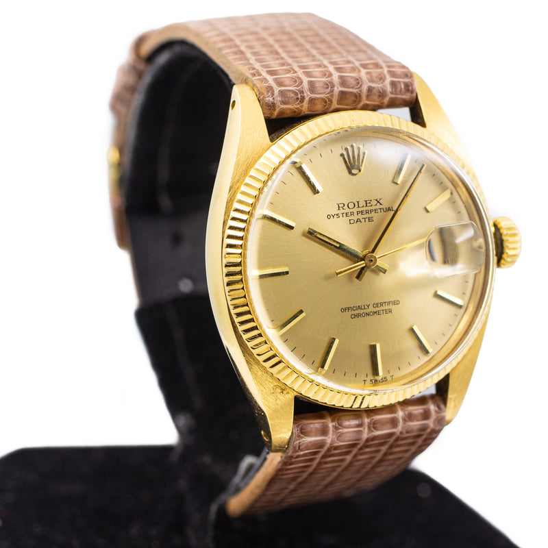 Rolex Oyster Perpetual Date 34 in Yellow Gold