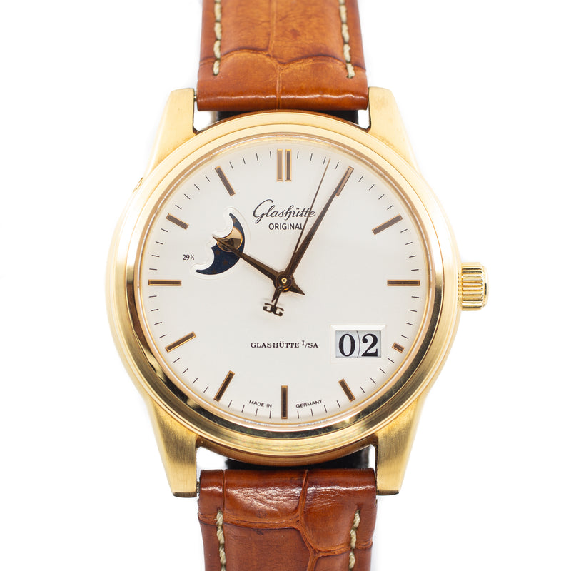 Glashutte Senator Panorama Date Moon Phase in Rose Gold