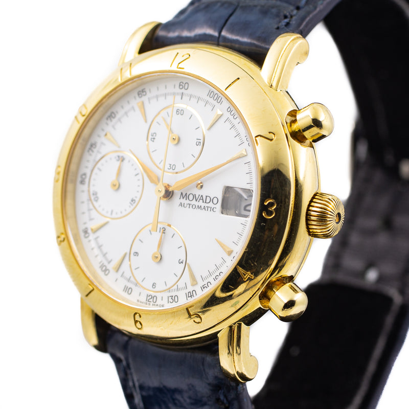 Movado Chronograph in 18K Yellow Gold