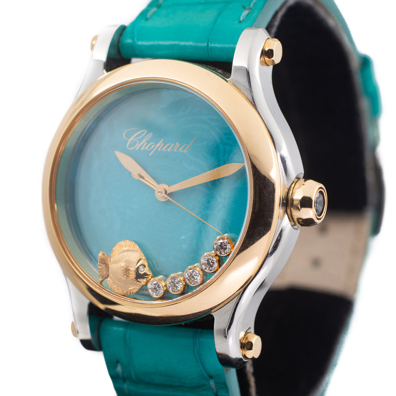 Chopard Happy Fish in Steel & 18k Rose Gold