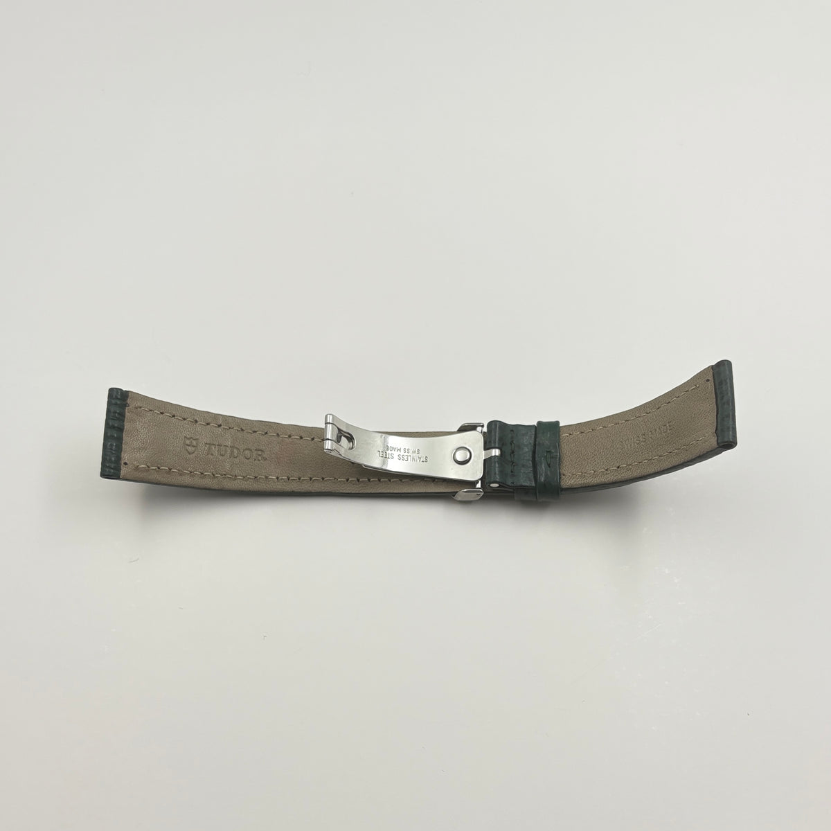 Authentic Tudor Leather Strap with Steel Folding Clasp