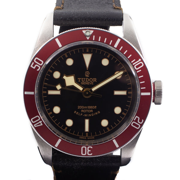 Tudor Heritage Black Bay Burgundy "Rose Logo"