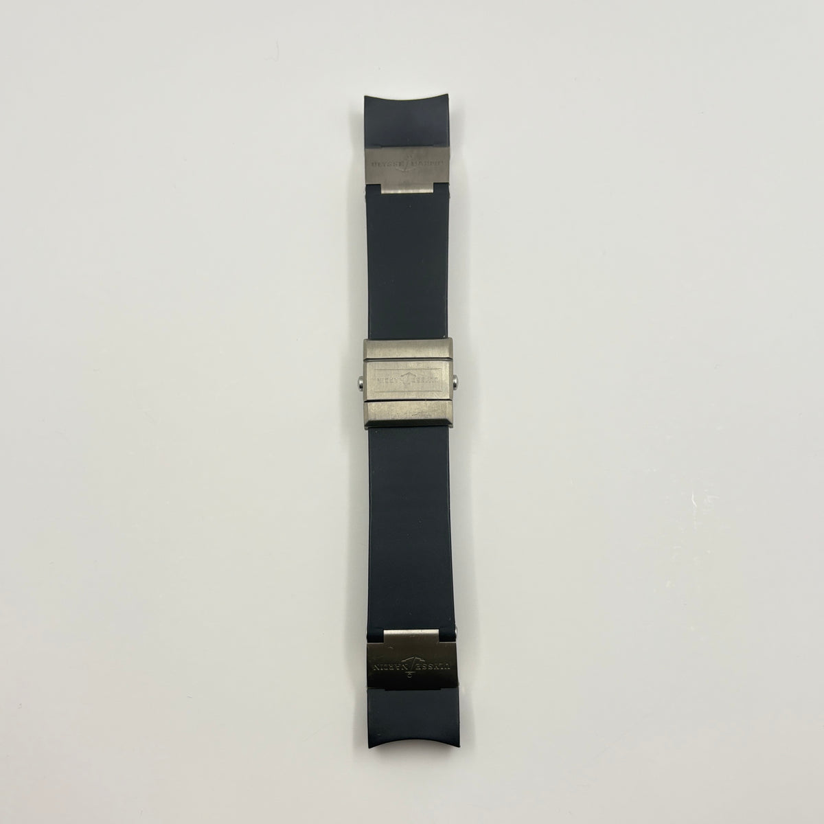 Authentic Ulysse Nardin Rubber Strap With Titanium Folding Clasp