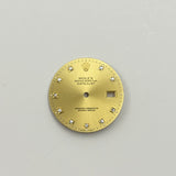 Authentic Rolex Datejust 36 Gold Dial with Factory Diamond Markers