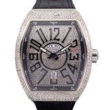 Franck Muller Vanguard V45 in Steel & Aftermarket Diamonds (Black)