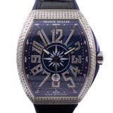 Franck Muller Vanguard V45 Yachting in Steel & Aftermarket Diamonds (Blue)
