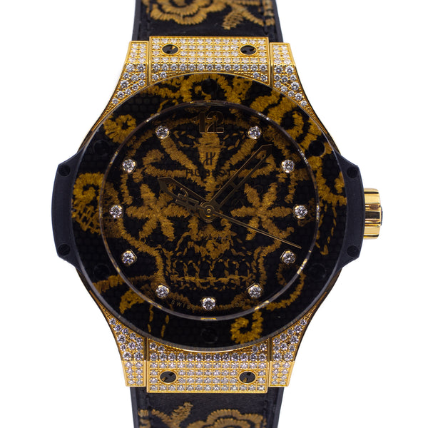 Hublot Big Bang Broderie Sugar Skull Yellow Gold Diamond