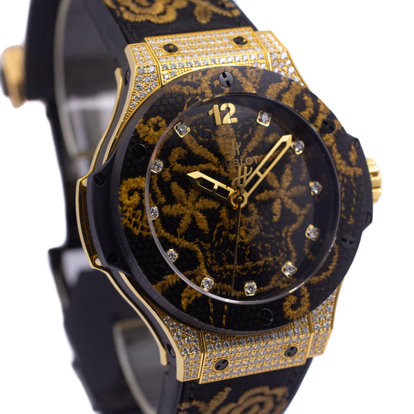 Hublot Big Bang Broderie Sugar Skull Yellow Gold Diamond