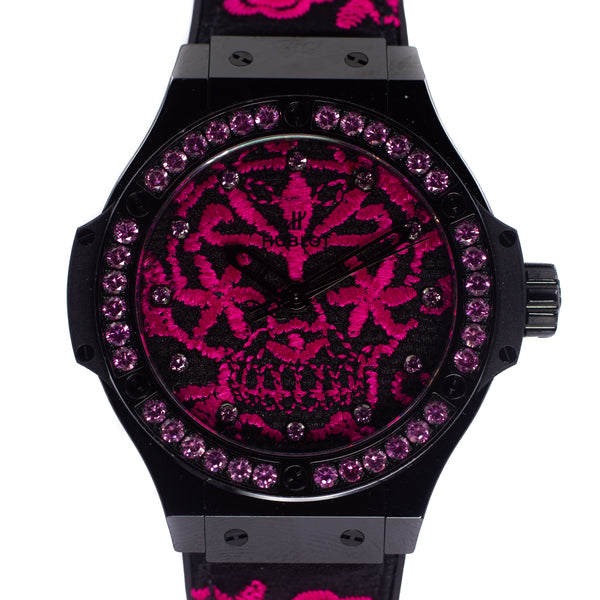 Hublot Big Bang Broderie Sugar Skull Fluo Hot Pink